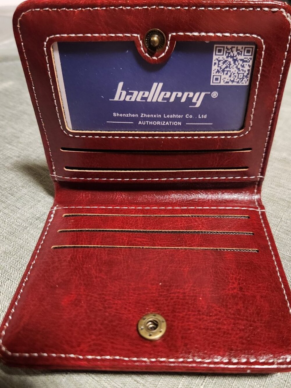 Vegan Leather Wallet With Cross, new - Picture 2 of 2